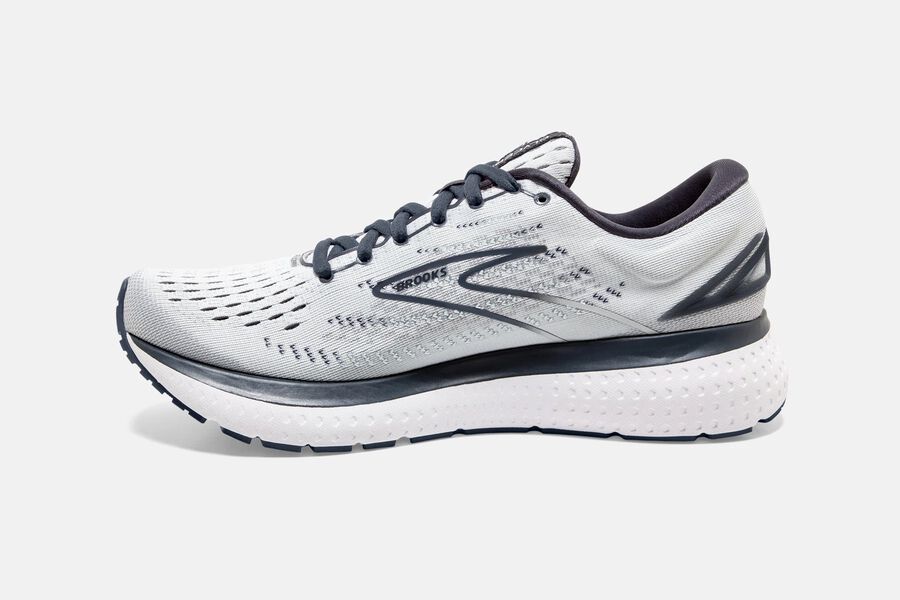 Glycerin 19 Road Brooks Running Shoes NZ Womens - White/Grey - AVNHTI-273